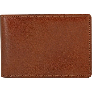 Genuine buffalo leather credit card holder BCC551 Brown