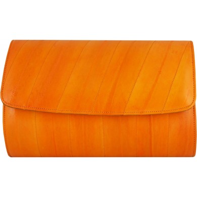 Genuine eel leather bag EEL-BEVE50 Orange