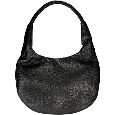 Genuine ostrich leather bag OSBAG002 Black