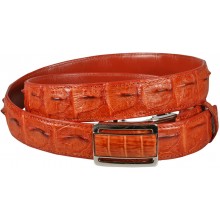 Genuine alligator leather belt 103CKB Tan