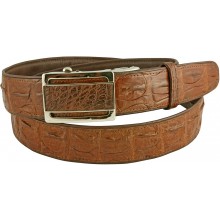 Genuine alligator leather belt 105CKP-B Brown