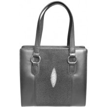 Genuine stingray leather bag 3-8255 Black