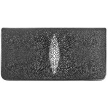 Genuine stingray leather wallet B028 Black