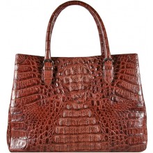 Genuine alligator leather bag BCM189 Brown