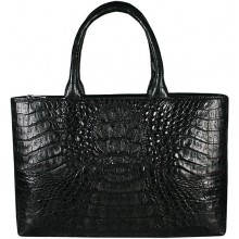 Genuine alligator leather bag BCM78 Black