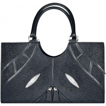 Genuine stingray leather bag BR610 Black