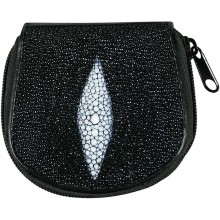 Genuine stingray leather coin wallet CP04A Black