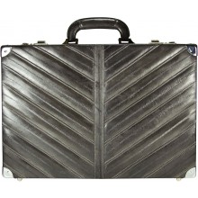 Genuine eel leather attache case EEL-ATC01 Grey