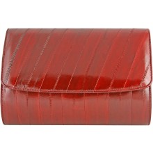 Genuine eel leather bag EEL-BEVE50 Burgundy