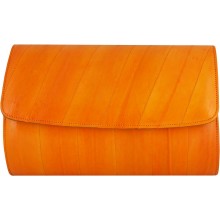 Genuine eel leather bag EEL-BEVE50 Orange