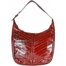 Genuine eel leather bag EEL-BSUK42 Burgundy
