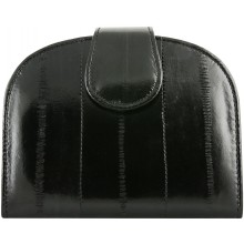 Genuine eel leather wallet EEL-HMP1 Black