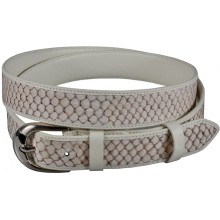 Genuine fish leather belt FBELT01-12 White