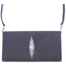 Genuine stingray leather bag FR09 Black