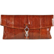 Genuine snake leather bag FSN35 Tan