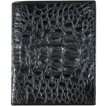 Genuine alligator leather wallet HKCM48B Black