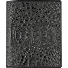 Genuine alligator leather wallet HKCM62B Black