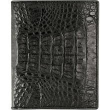 Genuine alligator leather wallet HKCM62T Black