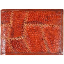 Genuine chicken / hen leather wallet HWAL012 Brown