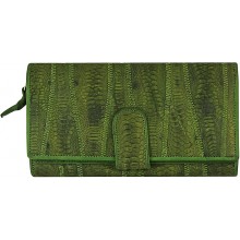 Genuine chicken / hen leather wallet HWAL350 Green