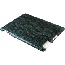 Genuine python leather iPad 2 case IPAD2-PT10 Cloud Blue