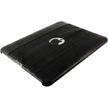 Genuine ostrich leg leather iPad case IPAD-OL01 Black