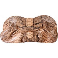 Genuine python snake leather bag ISSNB099PT Cream