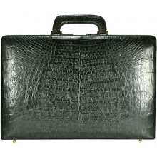 Genuine alligator leather attache case JB009B-G Black