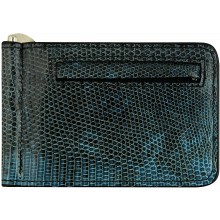 Genuine lizard leather money clip LIZMCLIP09 Blue