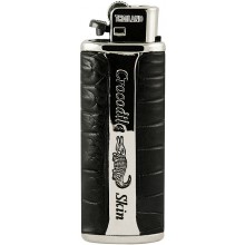 Genuine alligator leather lighter holder LTCM Black