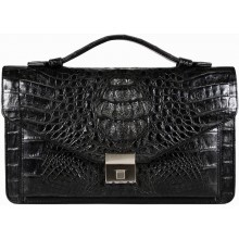 Genuine alligator leather men's gun bag MCM124-M Black