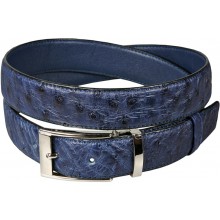 Genuine ostrich leather belt OSBELT001 Midnight Blue