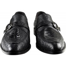 Genuine ostrich leather shoes OSSHOES04 Black