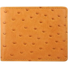 Genuine ostrich leather exclusive wallet OSSW501E Tan