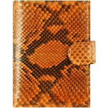 Genuine python leather passport wallet PANW50PT Orange