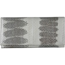 Genuine snake leather wallet PSN33E Bone