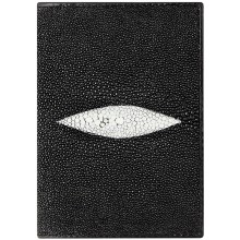 Genuine stingray leather card holder R09A Black
