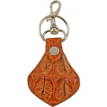 Genuine alligator leather key chain SC01 Tan