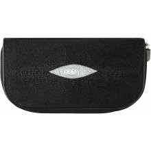 Genuine stingray leather glasses case ST2345 Black