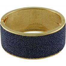 Genuine stingray leather bracelet STBRAS03-30G Blue
