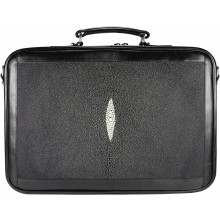 Genuine stingray leather laptop briefcase STDC4 Black