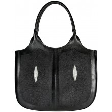 Genuine stingray leather bag STH424 Black