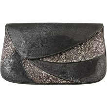 Genuine stingray leather bag STH443-SA Black / Grey