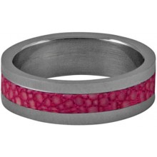Genuine stingray leather covered finger ring STSG006SA Pink