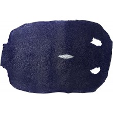 Genuine stingray skin STSKIN-R Dark Blue D025. Round shape, not sanded.