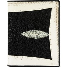 Genuine stingray and snake wallet STW53TH Black / Natural