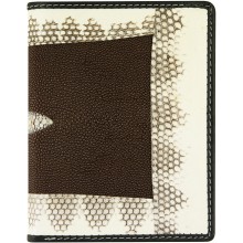 Genuine stingray and snake wallet STW53TH Brown / Natural