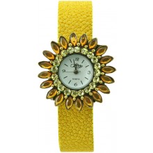 Fashion watch & stingray leather watch band STWAB1840-3 Yellow