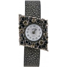 Fashion watch with stingray leather watch band STWAB206-2 Black