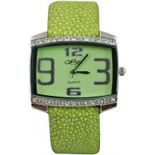 Fashion watch & stingray leather watch band STWACT10 Olive Green